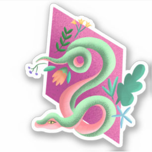 Sticker Serpent coloré