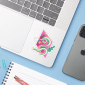 Sticker Serpent coloré (Ordinateur portable avec iPhone)