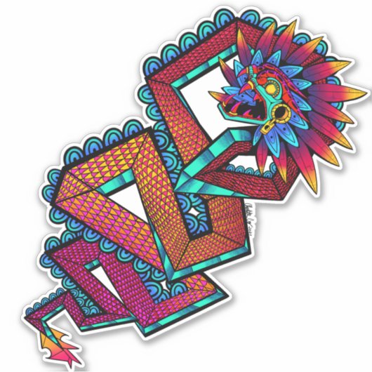 Sticker Serpent coloré (Devant)