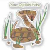 Sticker Serpent dans l'herbe (Devant)