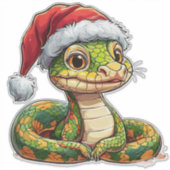 Sticker Serpent de dessin animé adorable (Devant)