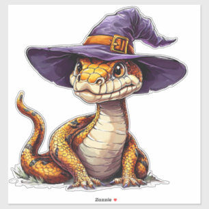 Sticker Serpent de dessin animé drôle Reptile mignon Créat