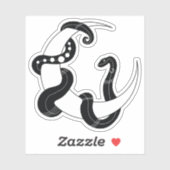Sticker Serpent de lune (Feuille)