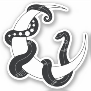 Sticker Serpent de lune