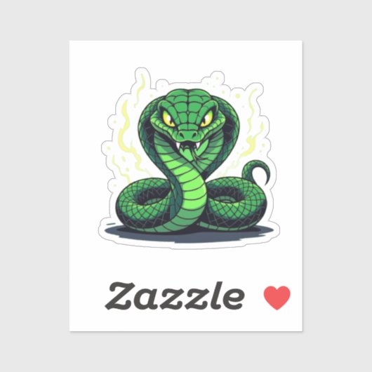 Sticker Serpent Venimeux – Danger et Précision (Feuille)