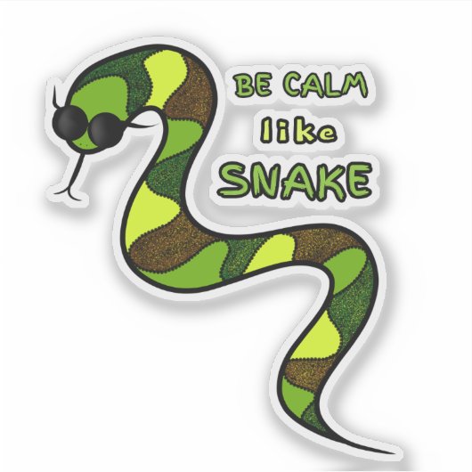 Sticker Serpent vert (Devant)