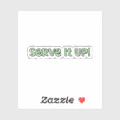 Sticker Servez-le ! Pickleball vert (Feuille)