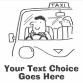 Sticker Service de location privée et de taxi (Devant)