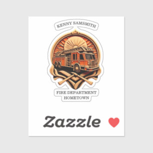 Sticker Service D'Incendie De La Bravoure Et De La Dédicat