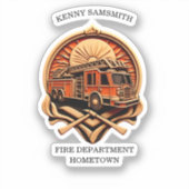 Sticker Service D'Incendie De La Bravoure Et De La Dédicat (Recto)