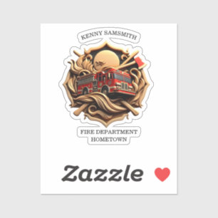 Sticker Service D'Incendie De La Bravoure Et De La Dédicat