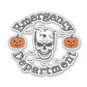 Sticker Service D'Urgence Er Nurse Skeleton Hallo (Devant)