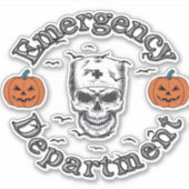 Sticker Service D'Urgence Er Nurse Skeleton Hallo (Devant)