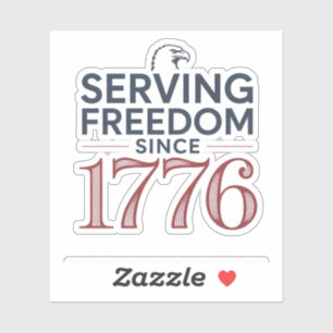 Sticker Service Liberté Depuis 1776 4 juillet 250e Anniv