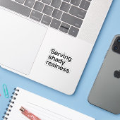 Sticker Servir une réalité louche (Ordinateur portable avec iPhone)