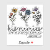 Sticker Ses Mercis sont la Nouvelle Bible chrétienne Verse (Feuille)