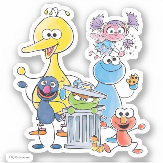 Sticker Sesame Pals Doodley Graphisme (Devant)
