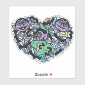 Sticker Sésame Sésame | Comte von Count Doodle Heart (Feuille)