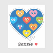 Sticker Sesame Street Valentine Hearts Motif (Feuille)