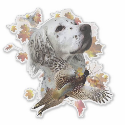 Sticker Set anglais avec faisans, art (Devant)