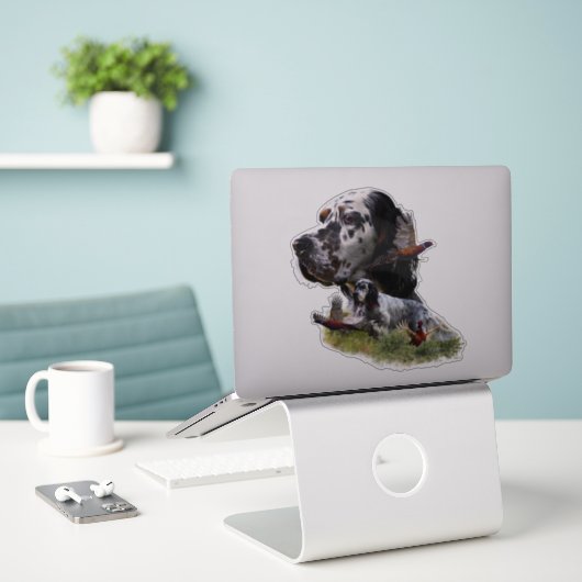 Sticker Set anglais avec faisans, art (Ordinateur portable sur le bureau)