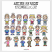 STICKER SET DE BRODERIE ANIME (Feuille)