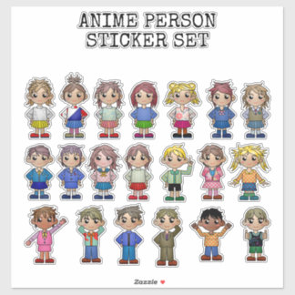 STICKER SET DE BRODERIE ANIME
