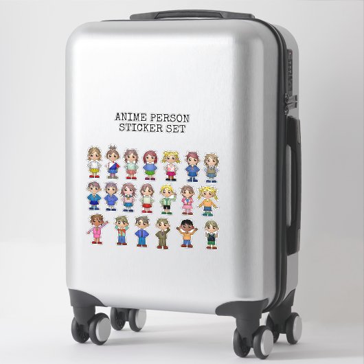 STICKER SET DE BRODERIE ANIME (Sur valise)