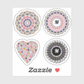 Sticker Set de perles chic, mandala, broche, décoration, p (Feuille)