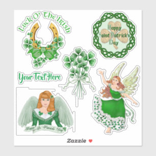 Sticker Set de vinyle Shamrock irlandais Angel