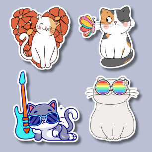 Sticker Set étanche Fanatique Chat