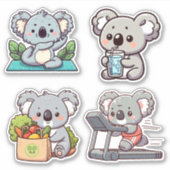 Sticker Set Koala Fit et frais étanche (Devant)