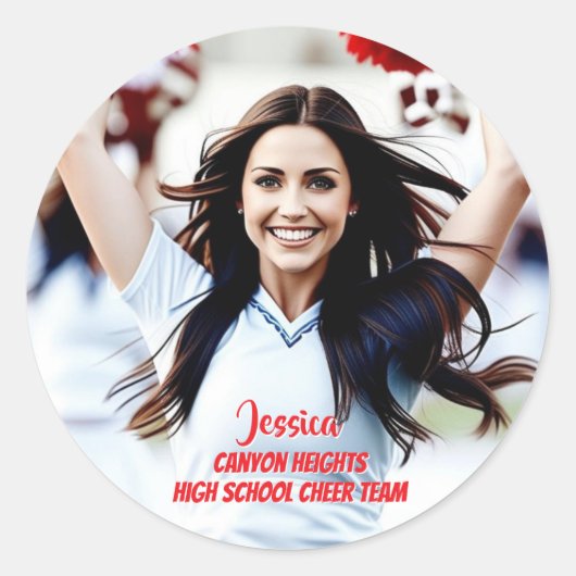 Sticker Set met Aangepaste Teamfoto (Voorkant)