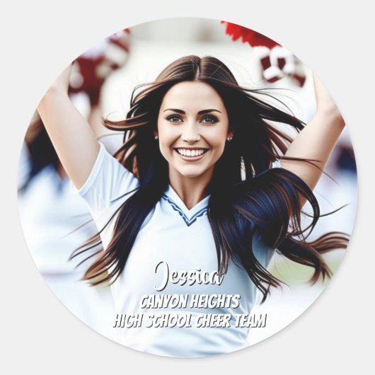 Sticker Set met Aangepaste Teamfoto (Voorkant)