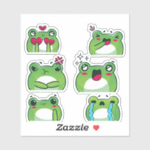 Sticker Set met Emoji Reactiegezichten van een Cut