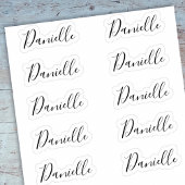 Sticker Set of 10 - Elégant Signature Script Nom Danielle