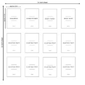 Sticker Set of 12 Personalized Waterproof Household Labels