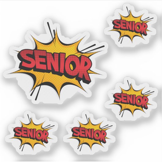Sticker Set of 5 Super Hero Senior Custom (Devant)