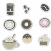 Sticker Set pour le café sucré (Devant)