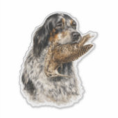 Sticker Setter anglais, chasse à la bécasse (Devant)
