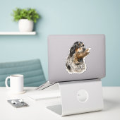 Sticker Setter anglais, chasse à la bécasse (Ordinateur portable sur le bureau)