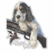 Sticker Setter anglais, mignon chiot (Devant)