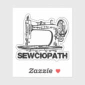 Sticker Sewciopath Antique Sewing Machine Fun (Feuille)