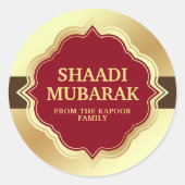 Sticker Shaadi Mubarak pour les félicitations du m (Devant)