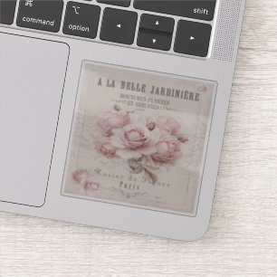 Sticker shabby chic, rustique, vintage, floral, collage, p