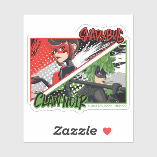 Sticker Shadybug et Noir glacé (Feuille)