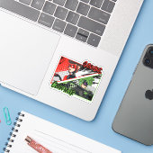 Sticker Shadybug et Noir glacé (Ordinateur portable avec iPhone)