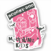 Sticker Shaggy and Scooby Doo Meddling Kids Punk Outline (Devant)