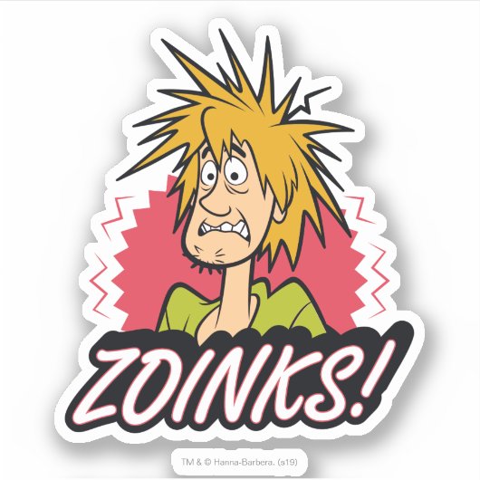 Sticker Shaggy "Zoinks !" graphic (Devant)