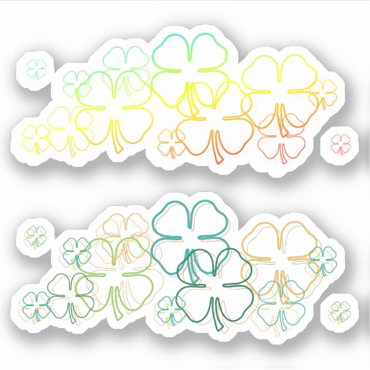 Sticker shamrock (Devant)
